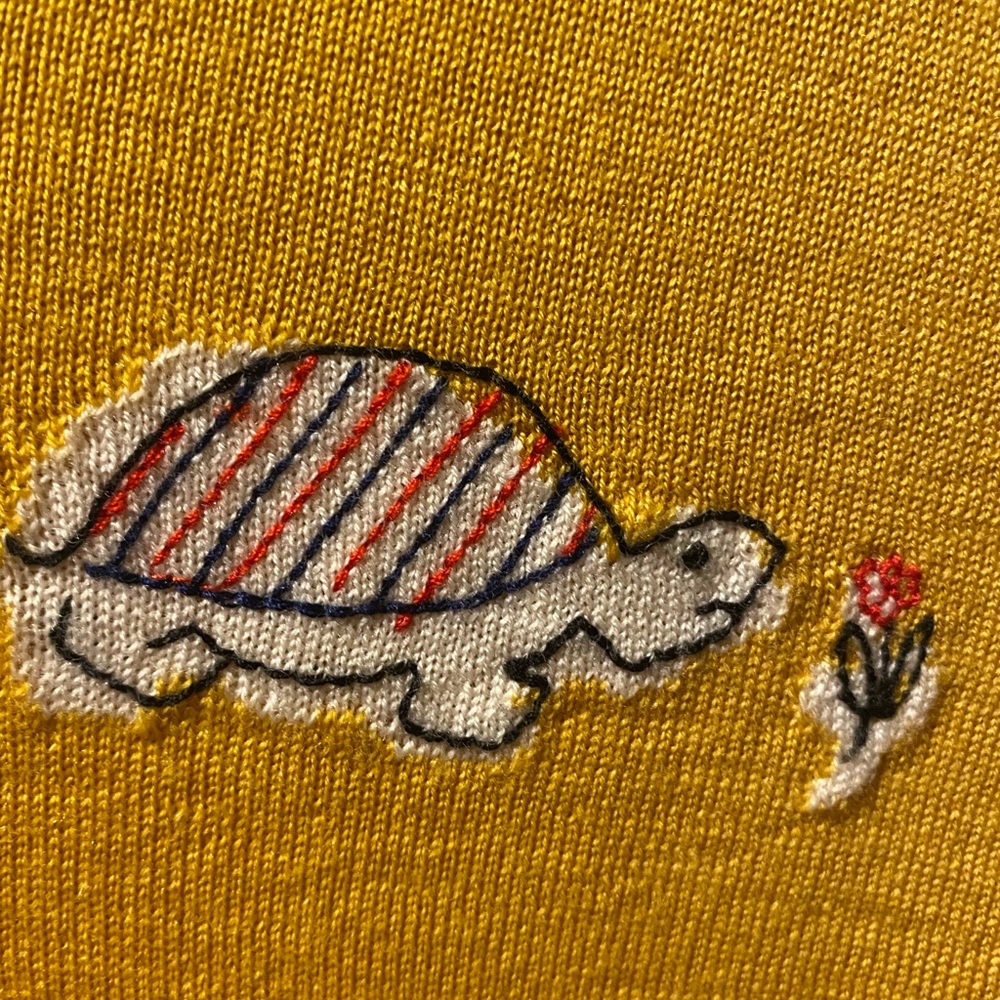 XL J.Crew Sweater with Embroidered turtle detail
